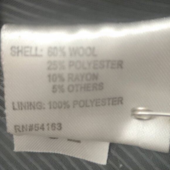 Calvin Klein Ladies Size 8 Black Wool Blend Fully Lined Pea Coat - Picture 4 of 11